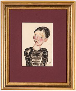 Berta Hansson, akvarell, signerad BH.