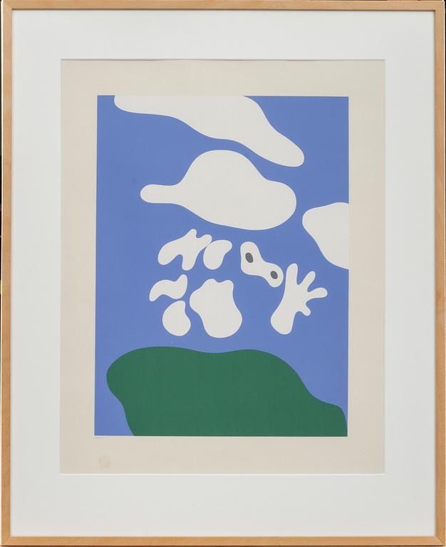 JEAN (HANS) ARP (FRANKRIKE), färgserigrafi, signerad med fingeravtryck och numrerad 133/135.