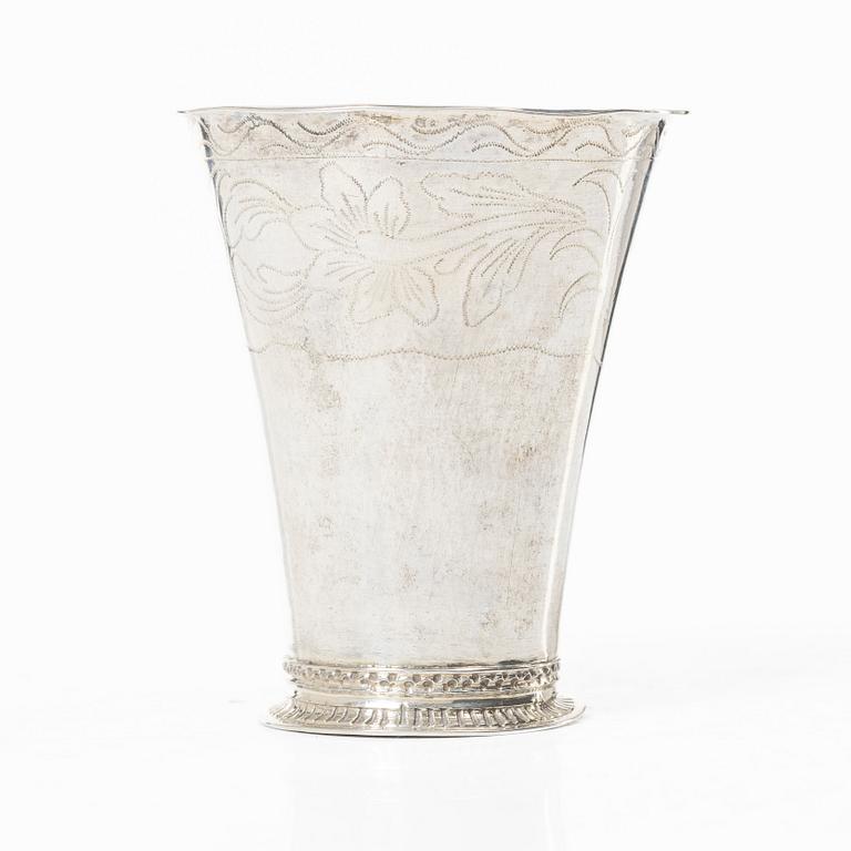 A Swedish silver beaker, mark of Simson Ryberg, Stockholm 1780.