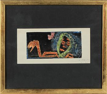 OSWALDO GUAYASAMIN, krita. Sign o dat 73.