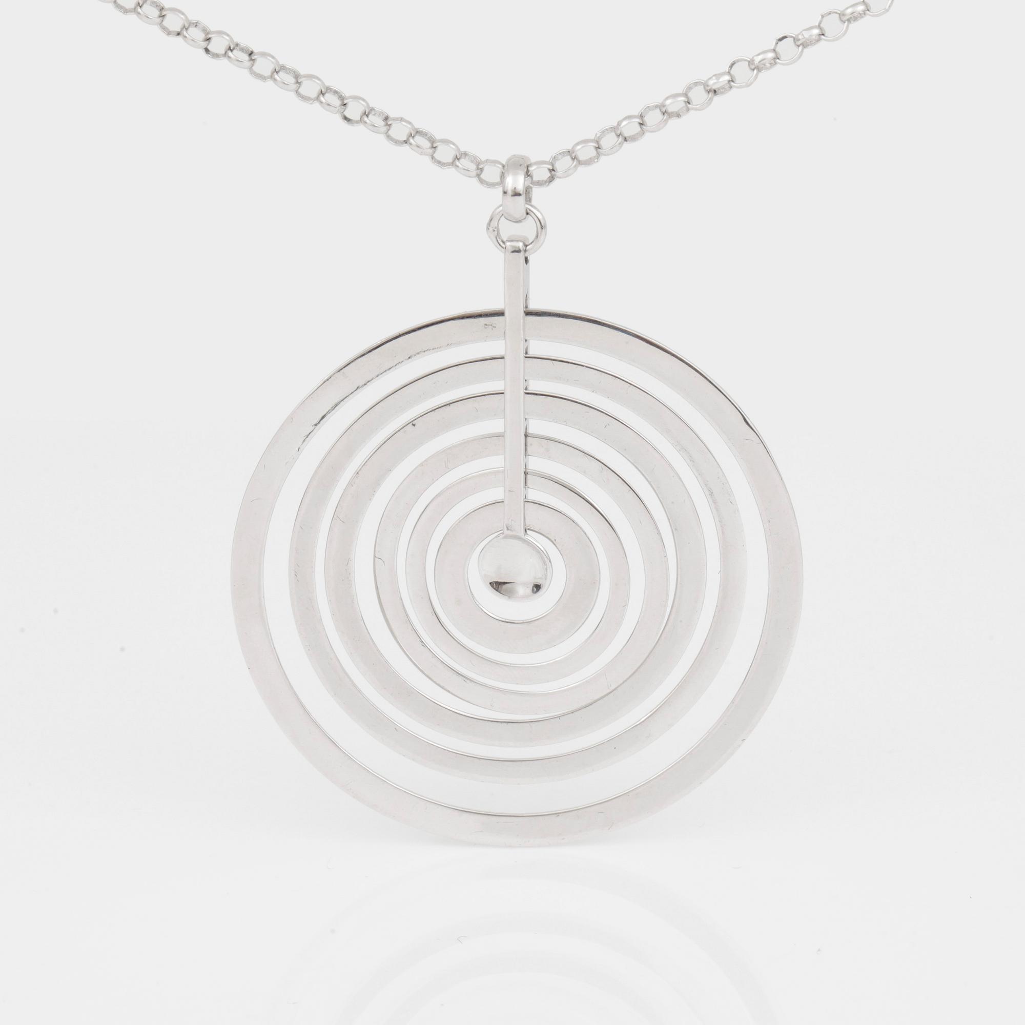 HALSSMYCKE, Tapio Wirkkala, "Silver Moon", sterlingsilver, Kultakeskus Oy, nytillverkning mellan 2000-2003.