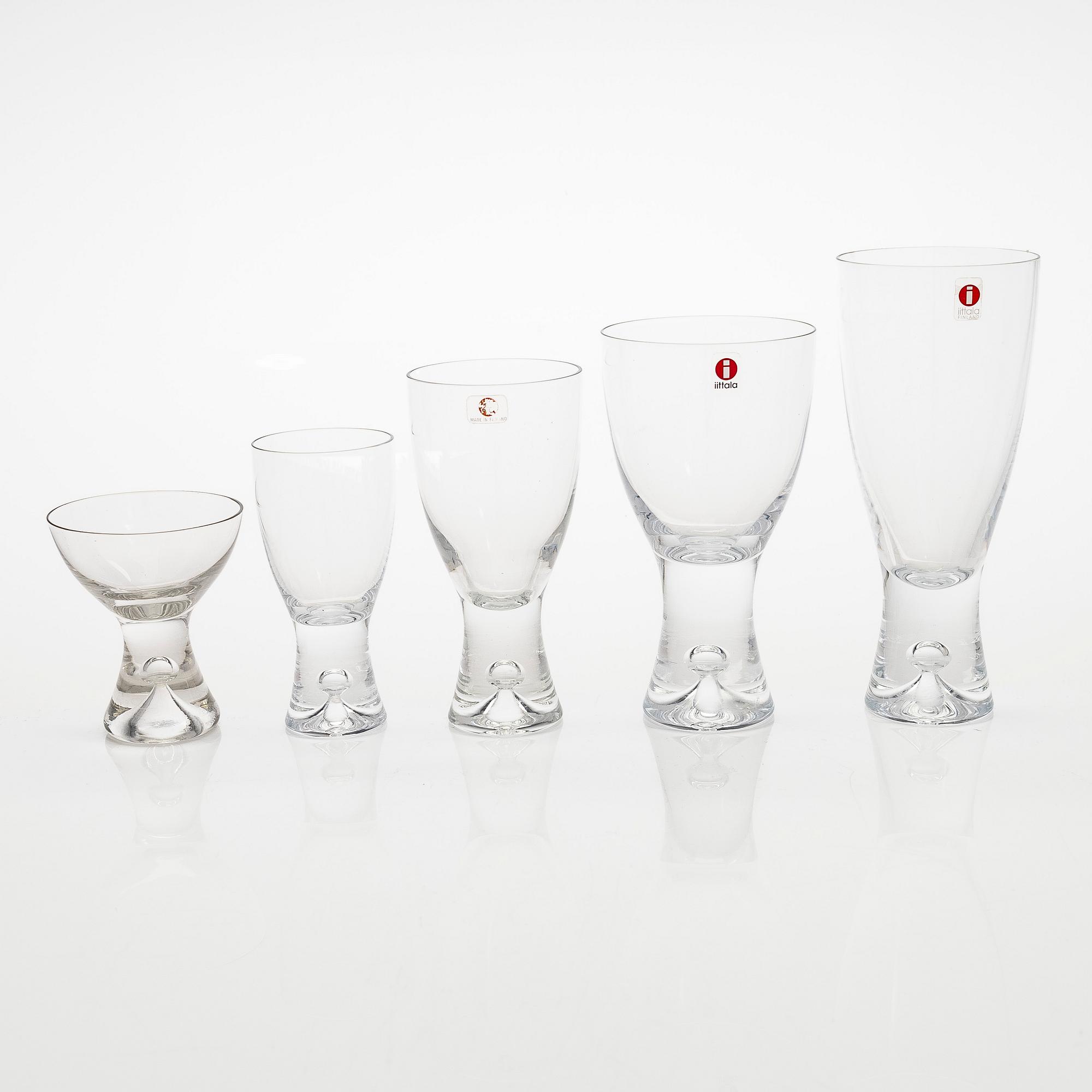 Tapio Wirkkala, A set of 24 "Tapio" drinking glasses, 1950s/60s.