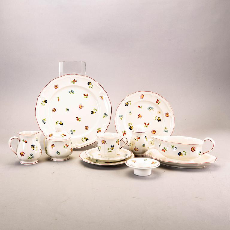 Servis 49 dlr "Petite Fleur", Villeroy & Bosch, 1900-talets slut, porslin.