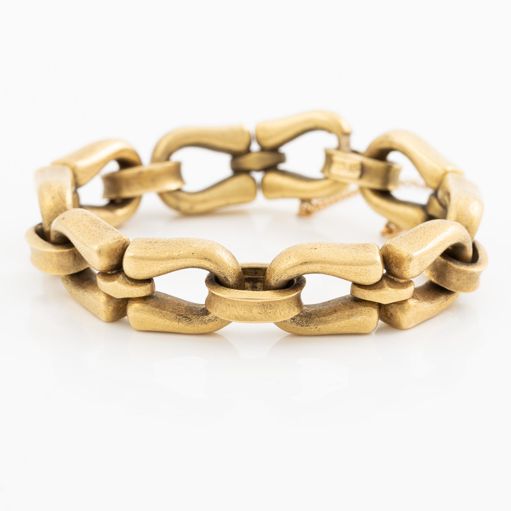 Armband 18K guld, satinerat.