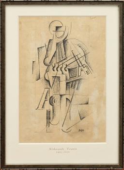 ALEXANDER VESNIN, blyerts, monogramsign och dat 1921.