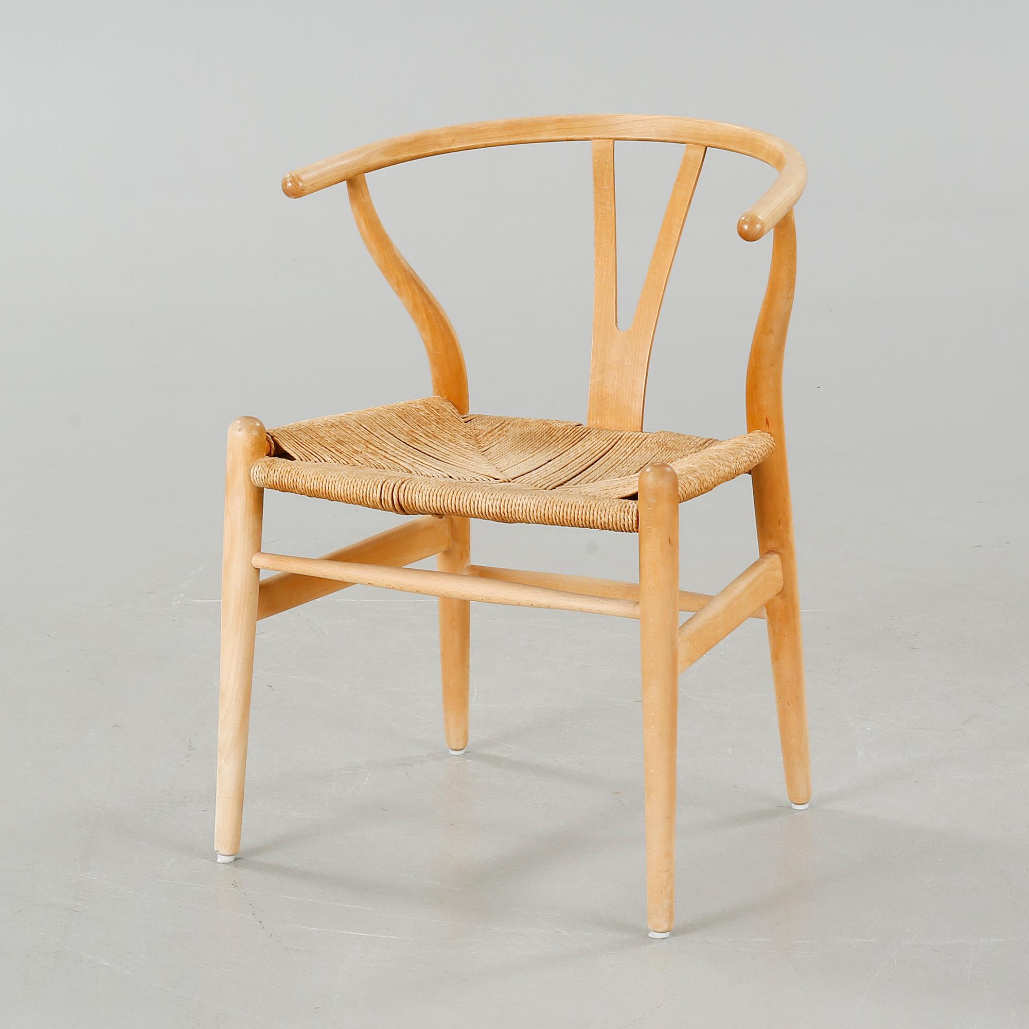 A late 20th century "Y chair", designed by Hans J. Wegner.