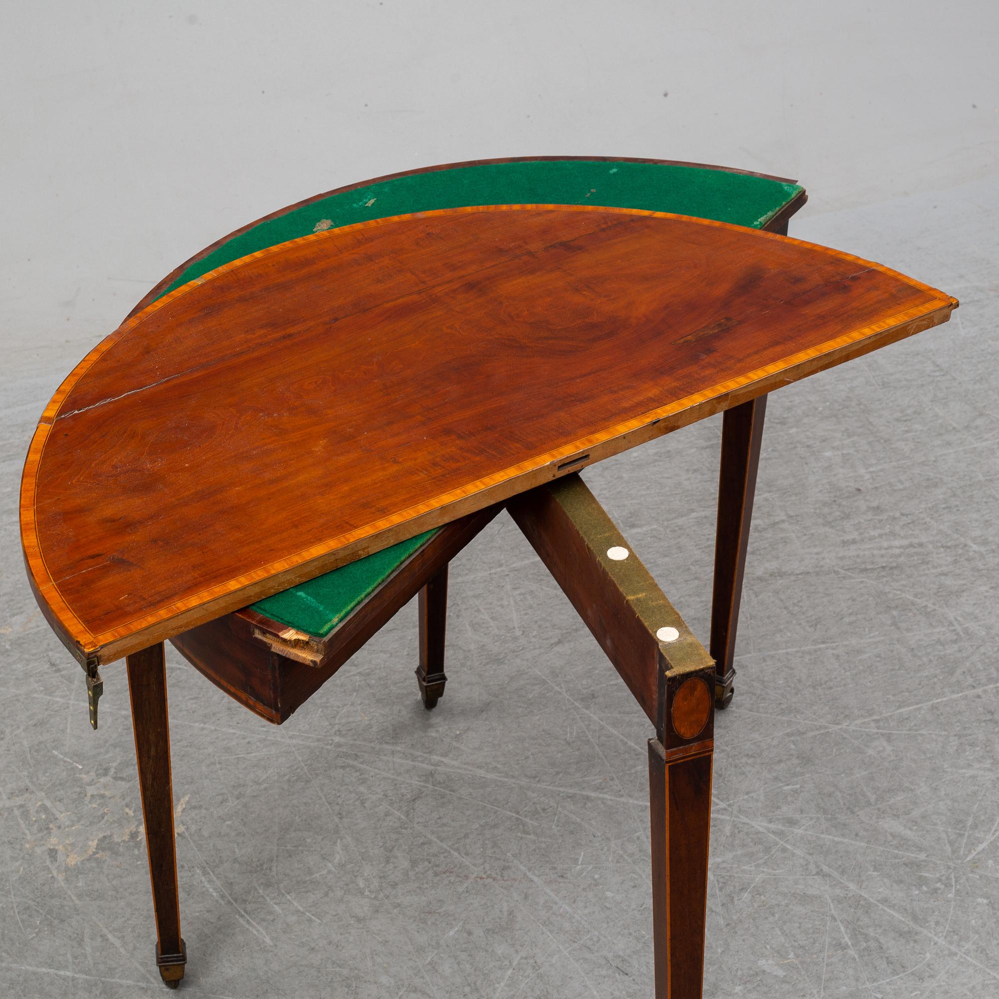 A card table, England, 19th Century.
