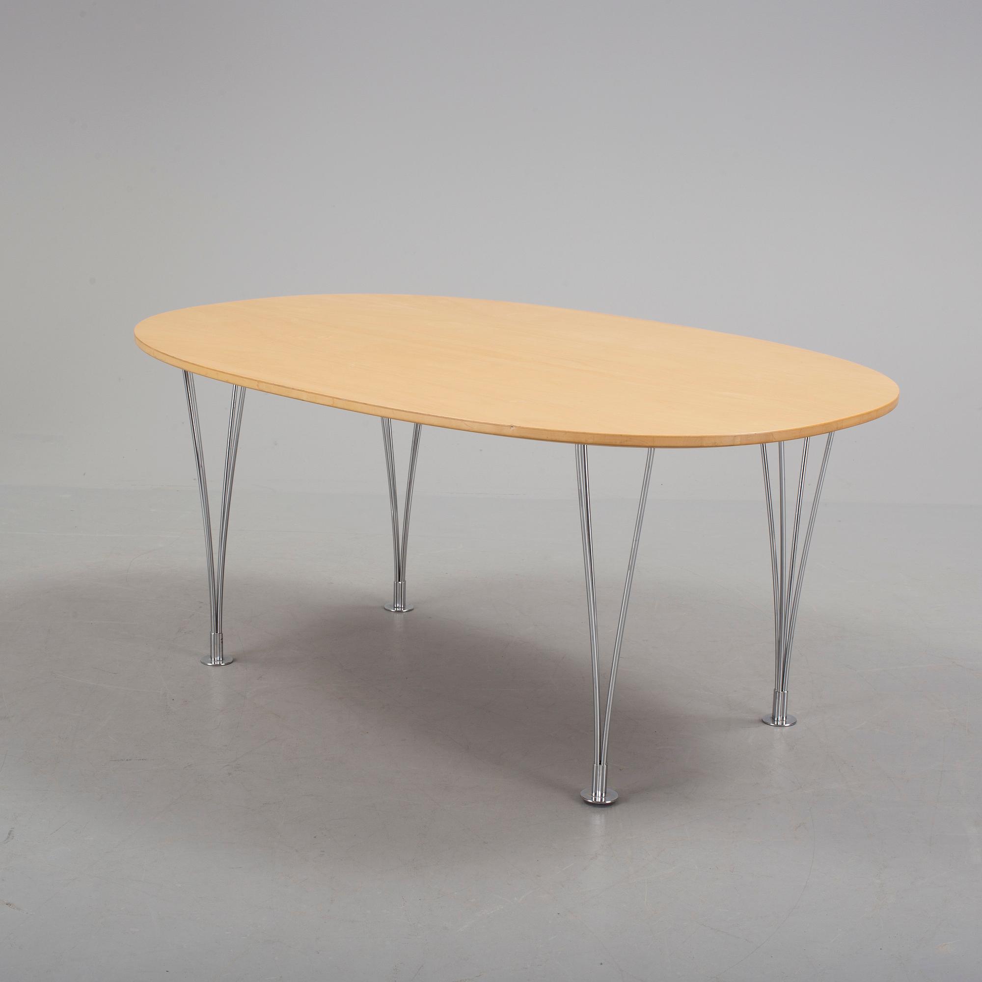 BRUNO MATHSSON AND PIET HIEN a 'Superelips' birch coffee table, 2003.