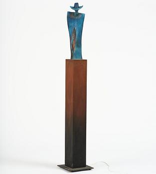 Kjell Engman, a unique glass sculpture 'Man in Trenchcaot' from the series "Catwalk", Kosta Boda, Sweden.