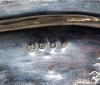PRESENTERFAT, silver, barockstil 1800-tal. Ca 340gr.