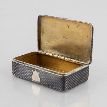 A Russian Silver Niello Box, Moscow 1888.