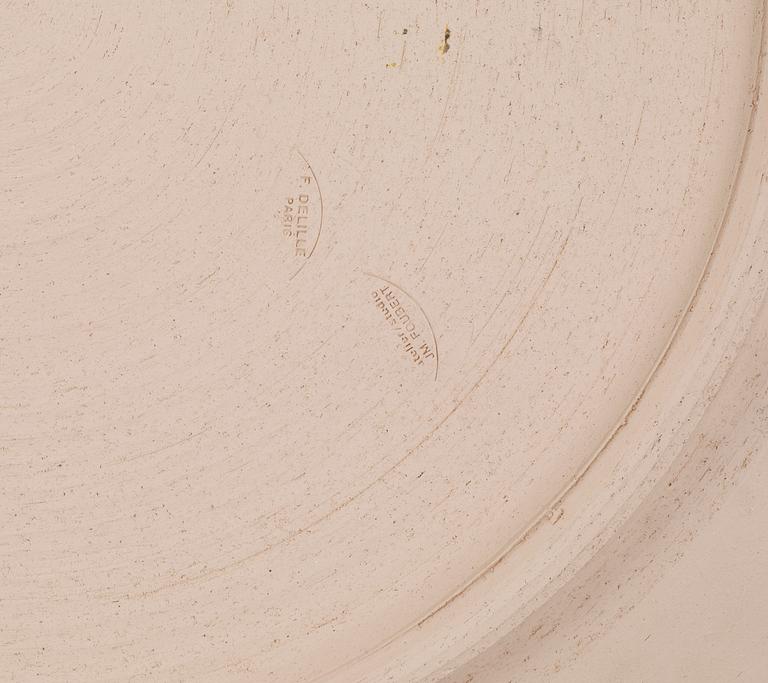 A Corneille Beverloo ceramic plate, F. Delille, Paris 1998.