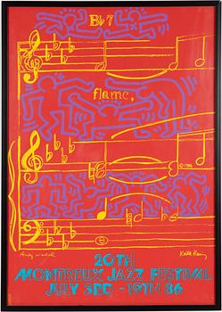 Poster, after Keith Haring + Andy Warhol, "20th Montreux Jazz Festival July 3rd - 19th 86".