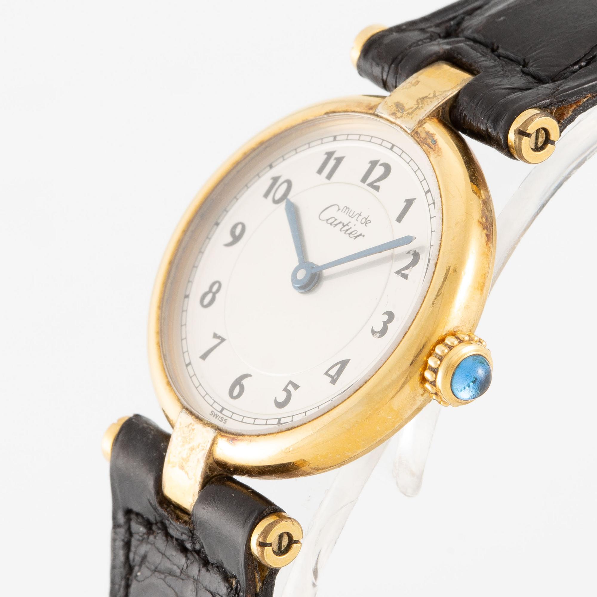 must de CARTIER, VLC, armbandsur, 24 mm.