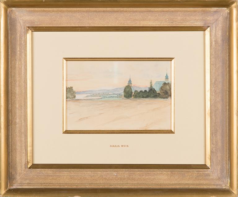 Maria Wiik, watercolour, unsigned.