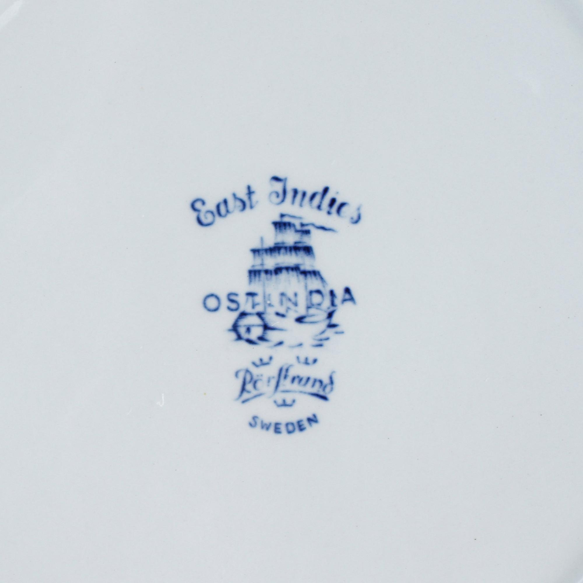 SERVISDELAR, 48 st, "Ostindia", Rörstrand, 1900-tal.