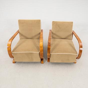 Armchairs, a pair of Art Deco, first half of the 20th century.