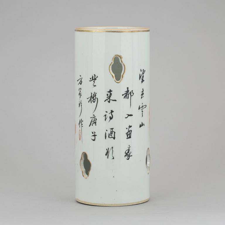 PERUKSTOCK, porslin, Kina, 1900-TAL.