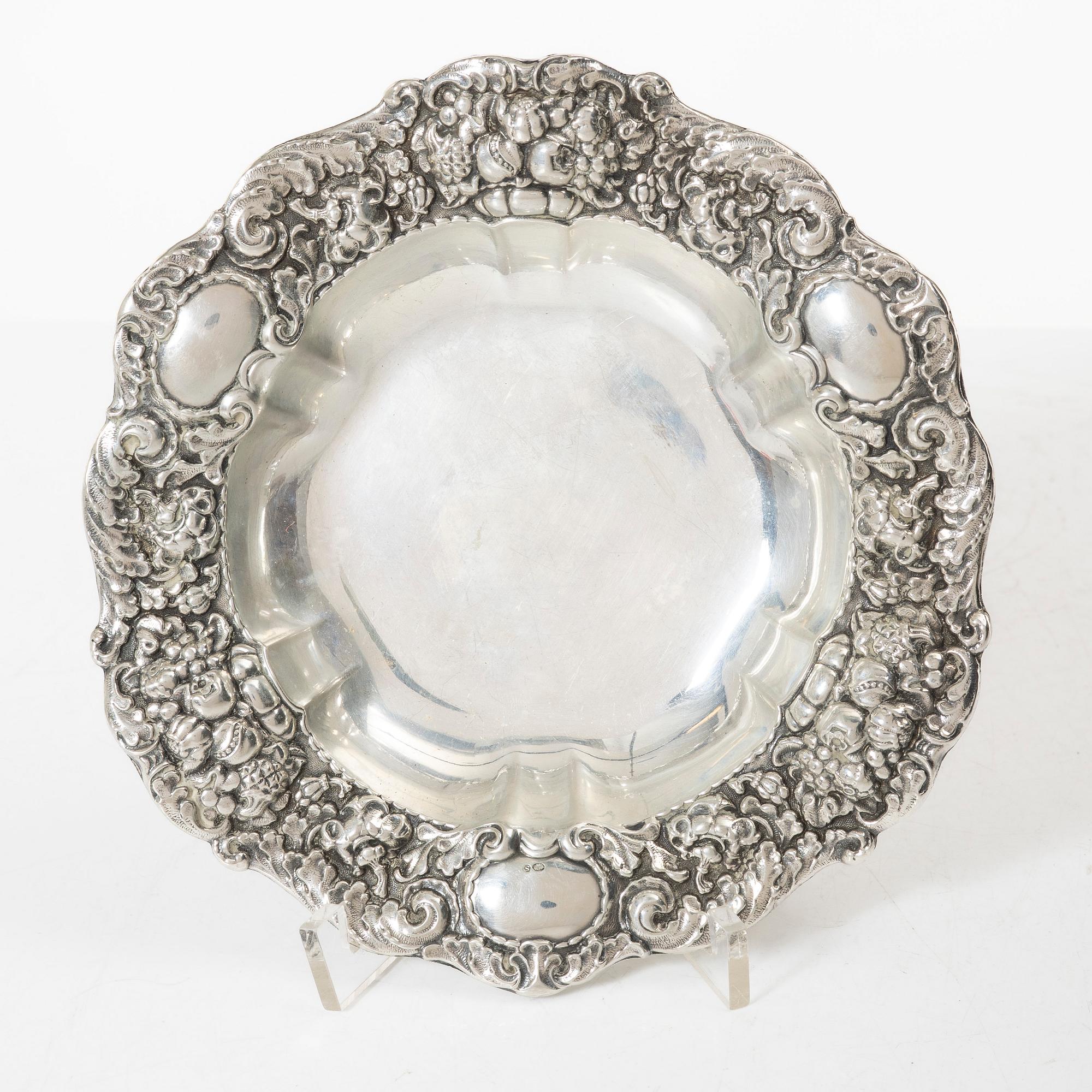 Fats, 3 pcs, silver, marked GAB, total weight approx. 400 g.