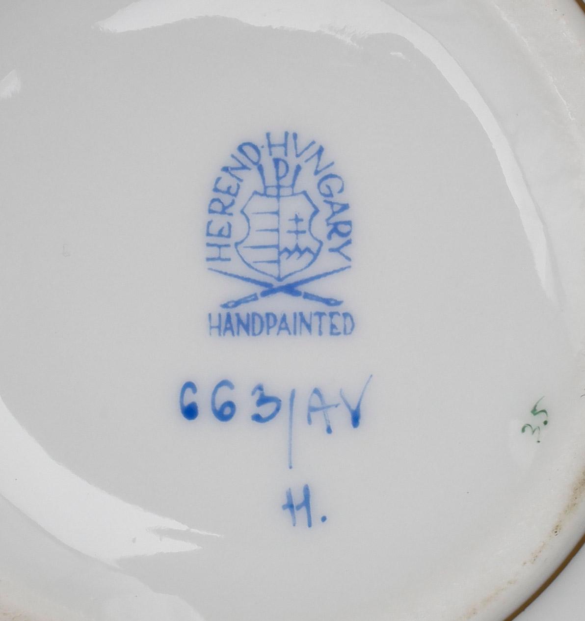 PARTI PORSLIN, 3 delar, Herend, Ungern, bla dat 1948.