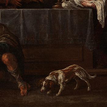 Girolamo da Ponte (Bassano) Hans krets, Frambärandet i templet.