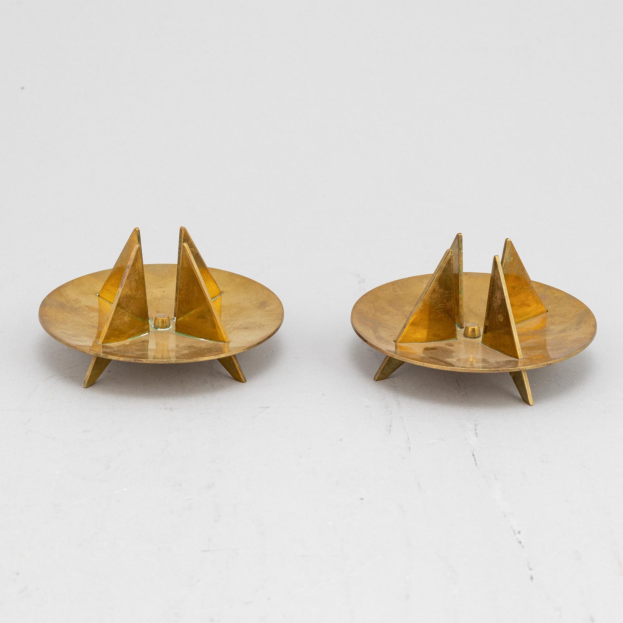 Pierre Forssell, ljusstakar, 5st, "nr 20", Skultuna, 1900-talets andra hälft.