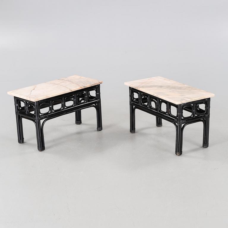 A pair of side tables, second half of the 20th century.