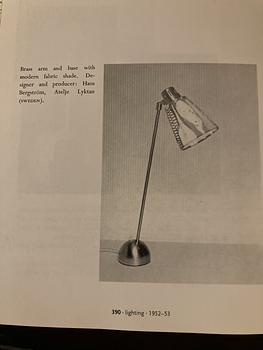 Hans Bergström, a pair of table lamps, model "712", ateljé Lyktan, Sweden 1950s.