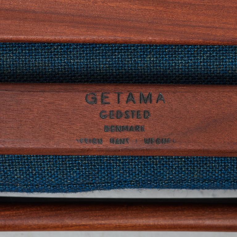 HANS J WEGNER, a teak stool, model "GE 240" for Getama, Denmark.