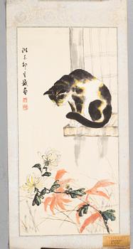 A Chinese hanging scroll, signed Shao Chongwei, Republic period.