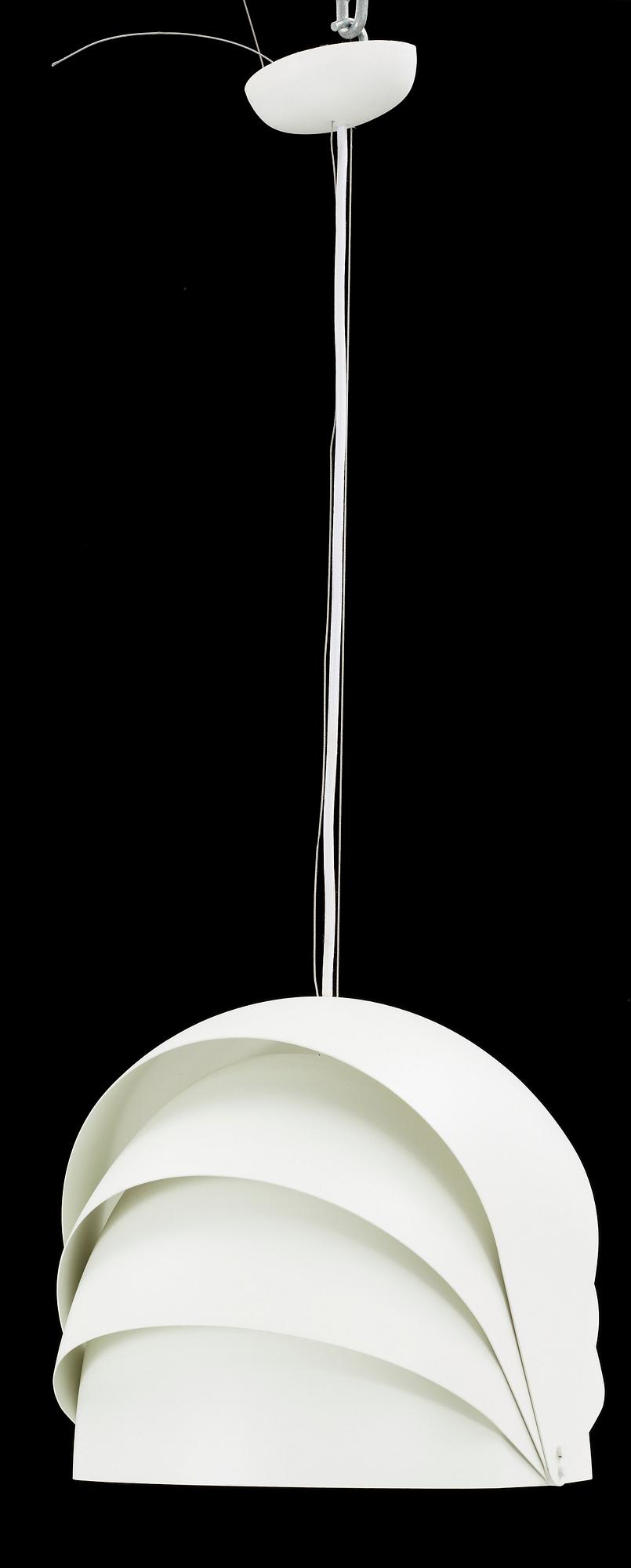 JØRN UTZON, taklampa, mattlackerad metall.