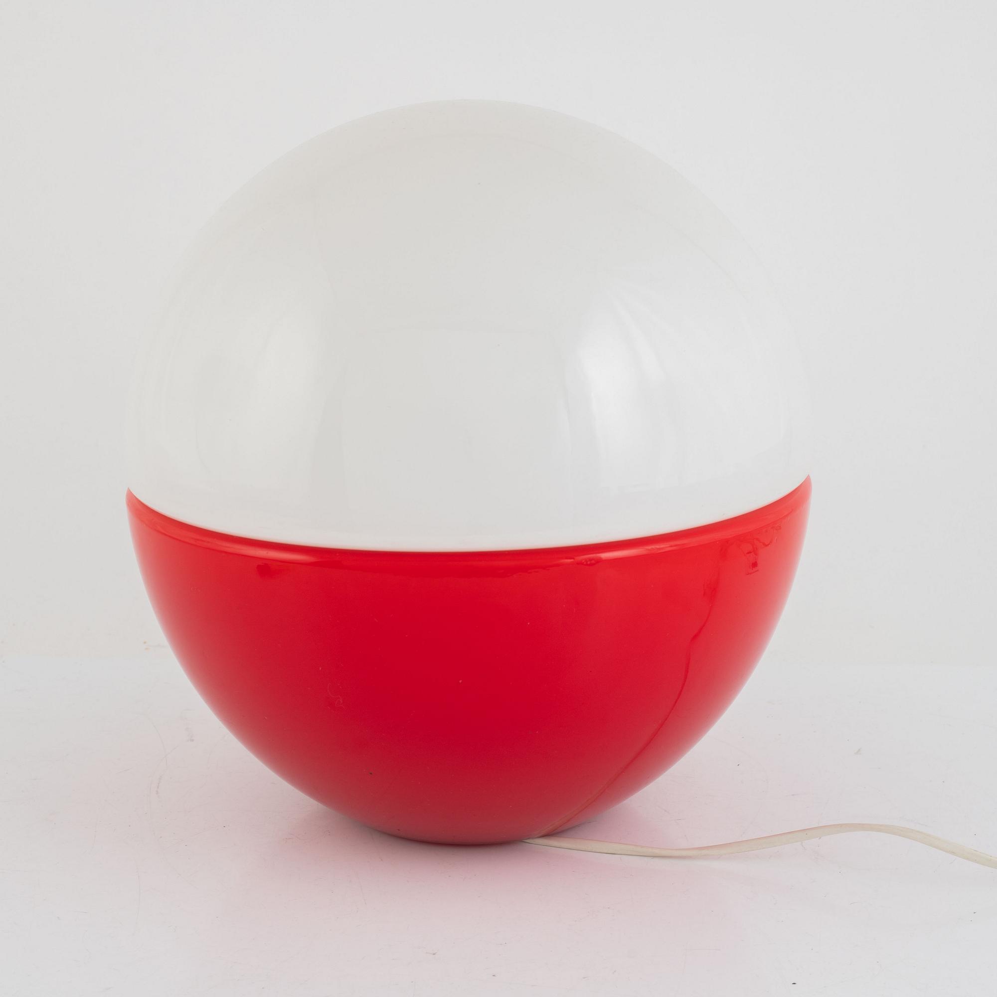 Bordslampa, glas, Bergboms 1970-tal.