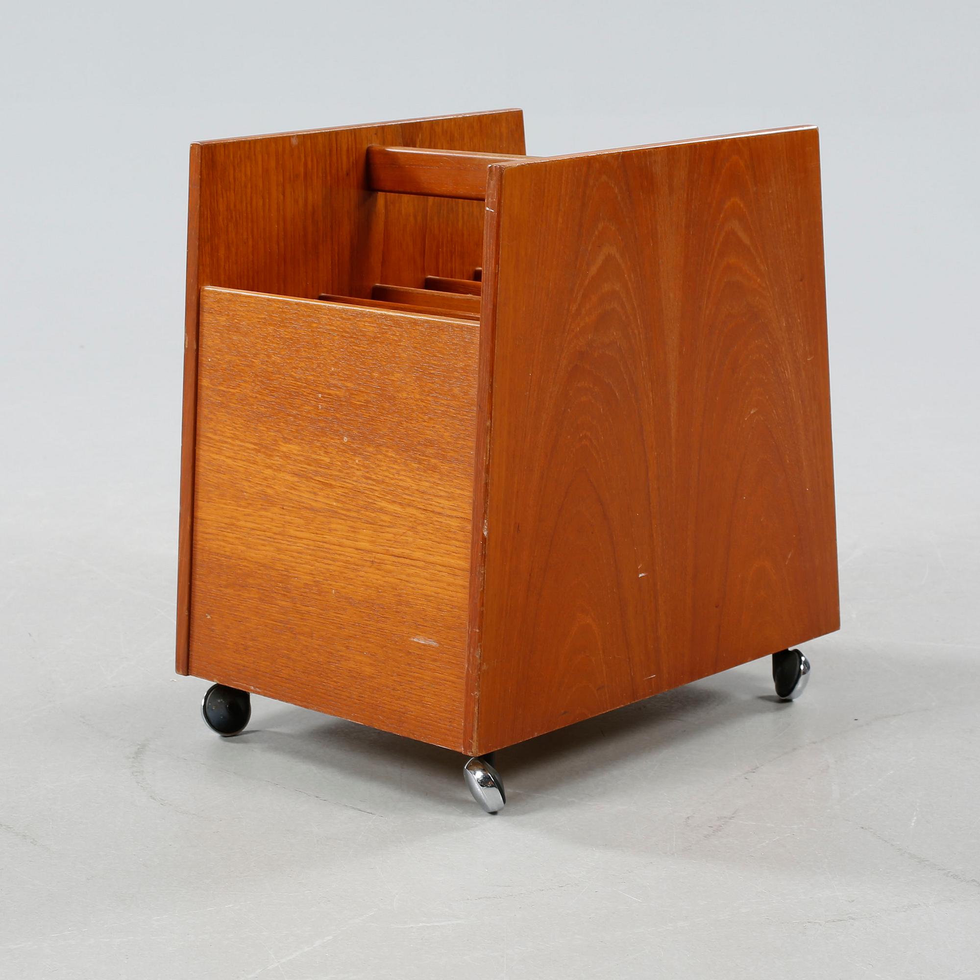 An lp-rack, model Scala, designed by Rolf Heseland, Bruksbo Tegnekontor, Bagn Möbelindustri in Norway ca 1965.