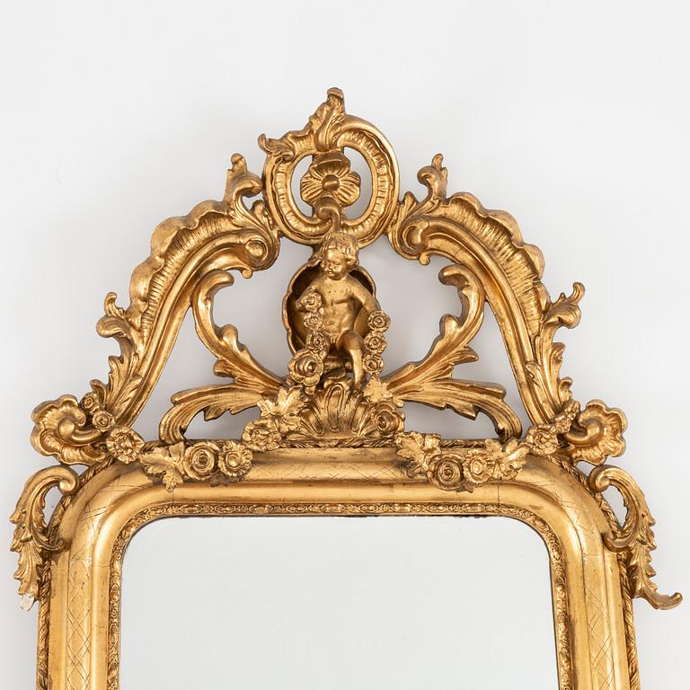 Spegel, Nyrokoko, sent 1800-tal.