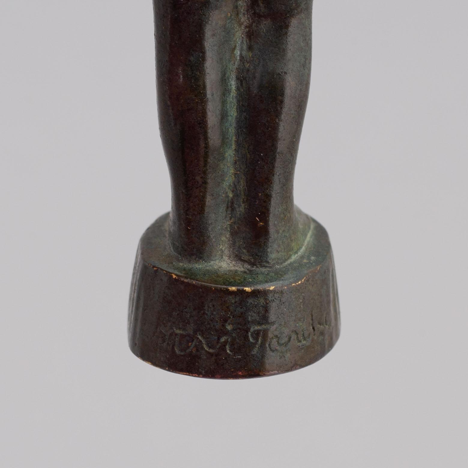 Astri Bergman-Taube, skulptur/sigillstamp, brons, signerad.