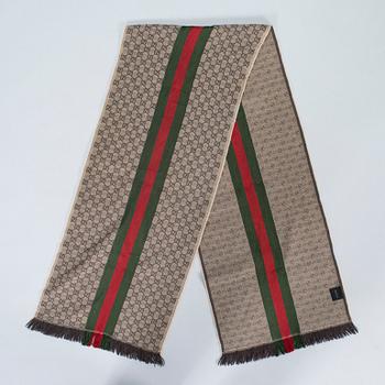 Gucci, A wool and silk scarf.