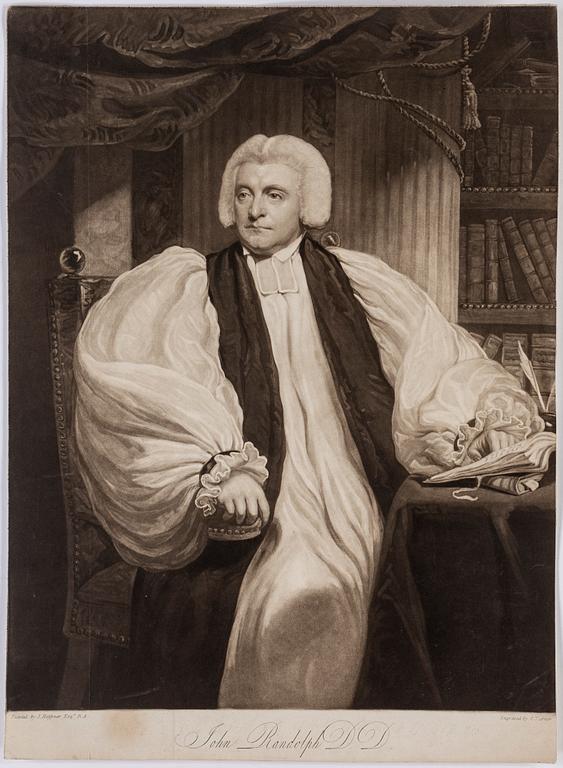 A mixed lot of 14 unframed 18th century mezzotint and aquatint portraits.