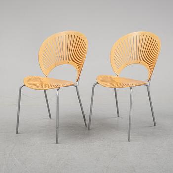 Nanna Ditzel, stolar sex stycken "Trinidad", A/S Fredericia Stolefabrik, Danmark.