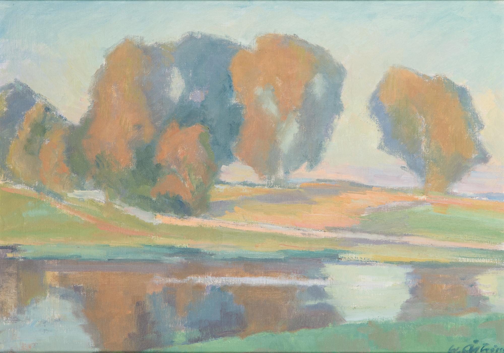 Werner Åström, olja på duk, signerad.