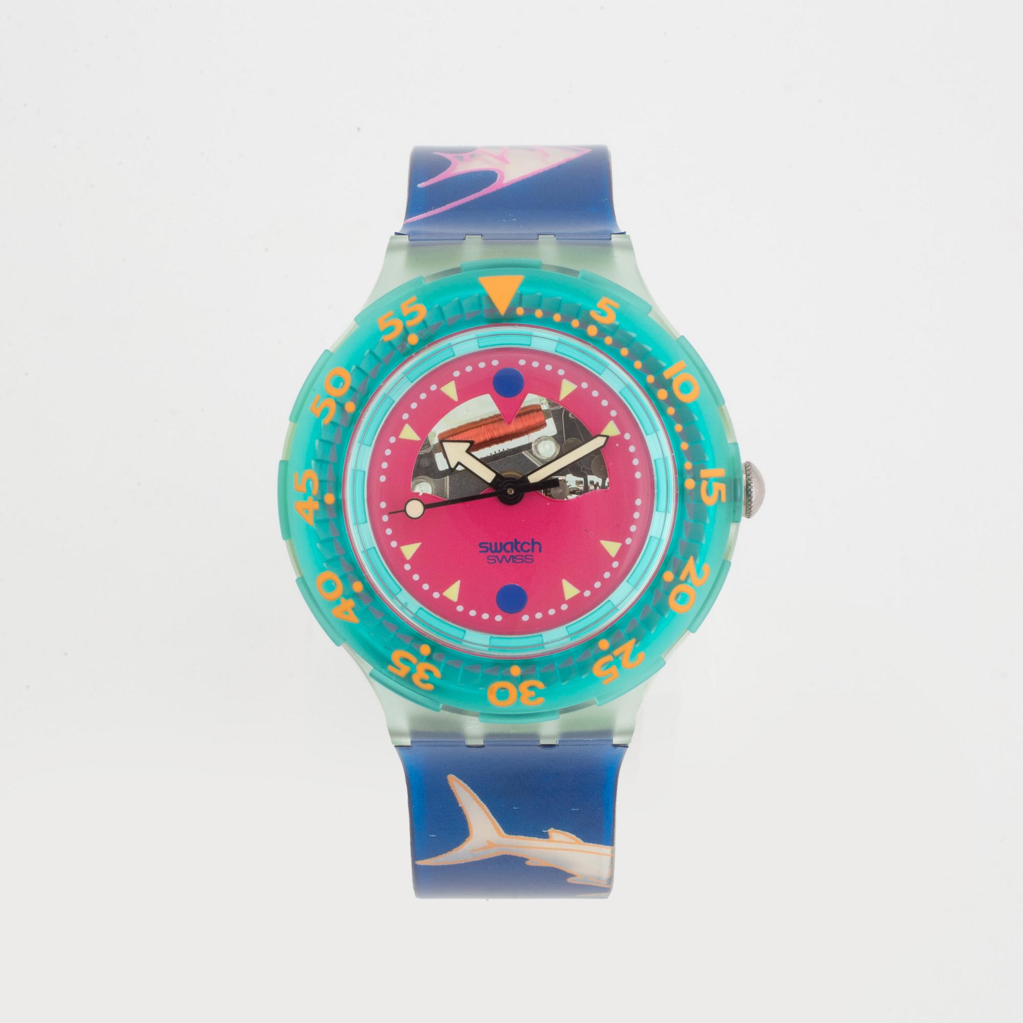 SWATCH, Scuba, Happy Fish, wristwatch, 38,3 mm,