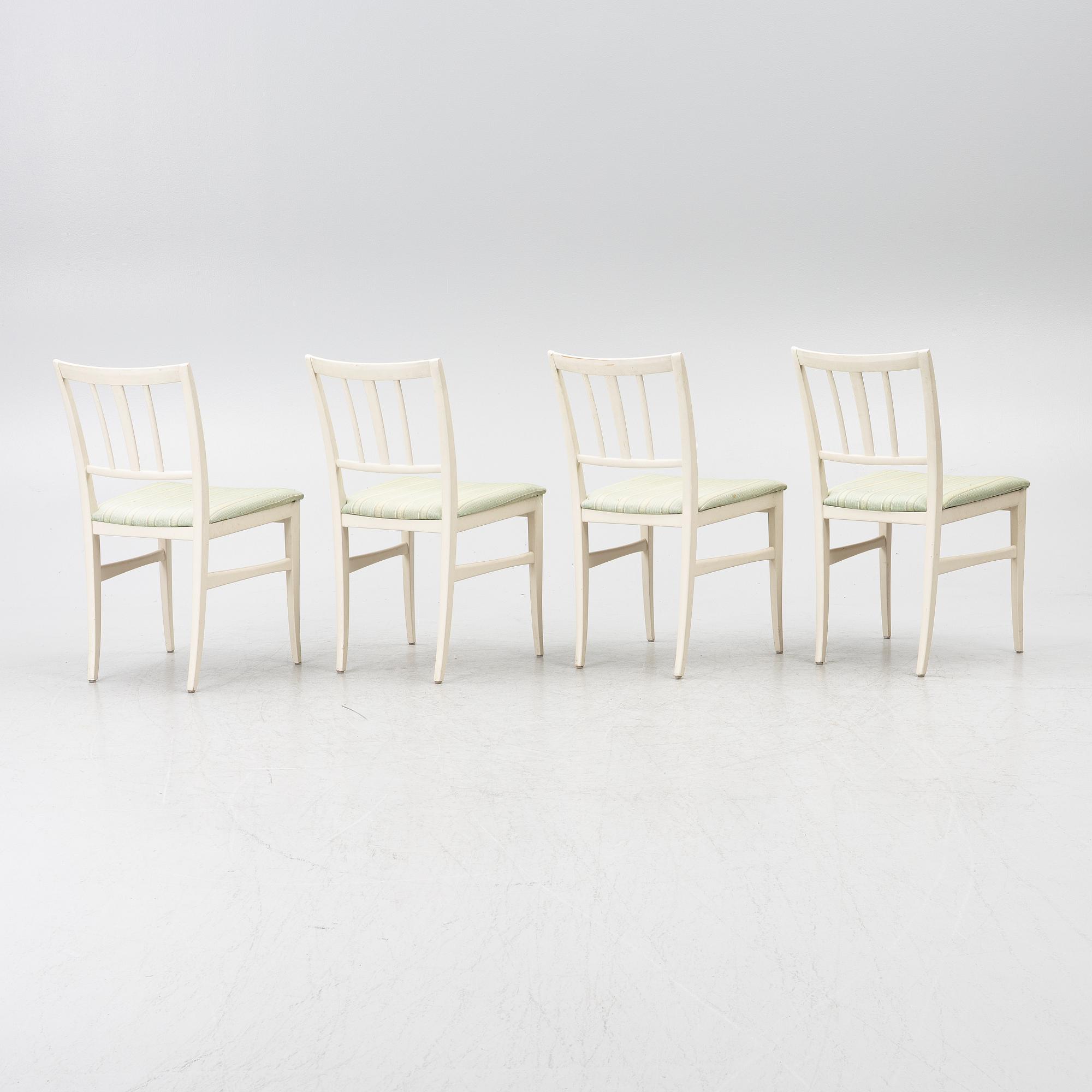 Carl Malmsten, chairs, 4 pcs, "Talavid", Waggeryds Möbelfabrik AB, second half of the 20th century.