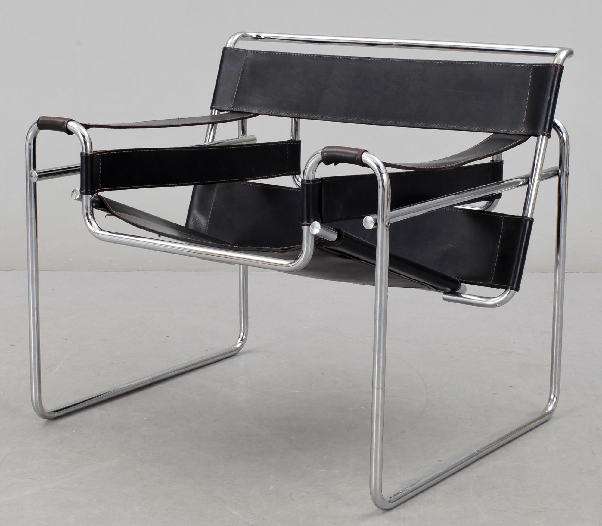 FÅTÖLJ. "Wassilys", Marcel Breuer. 1970-tal.