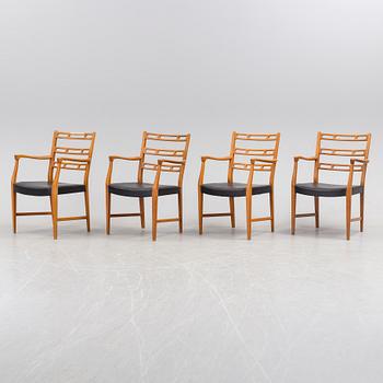 Four second half of the 20th century chairs.