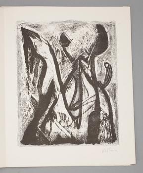JEAN MICHEL ATLAN, litografier, signerade, del av bok, "DESCRIPTION D'UN COMBAT", Franz Kafka, 1946.