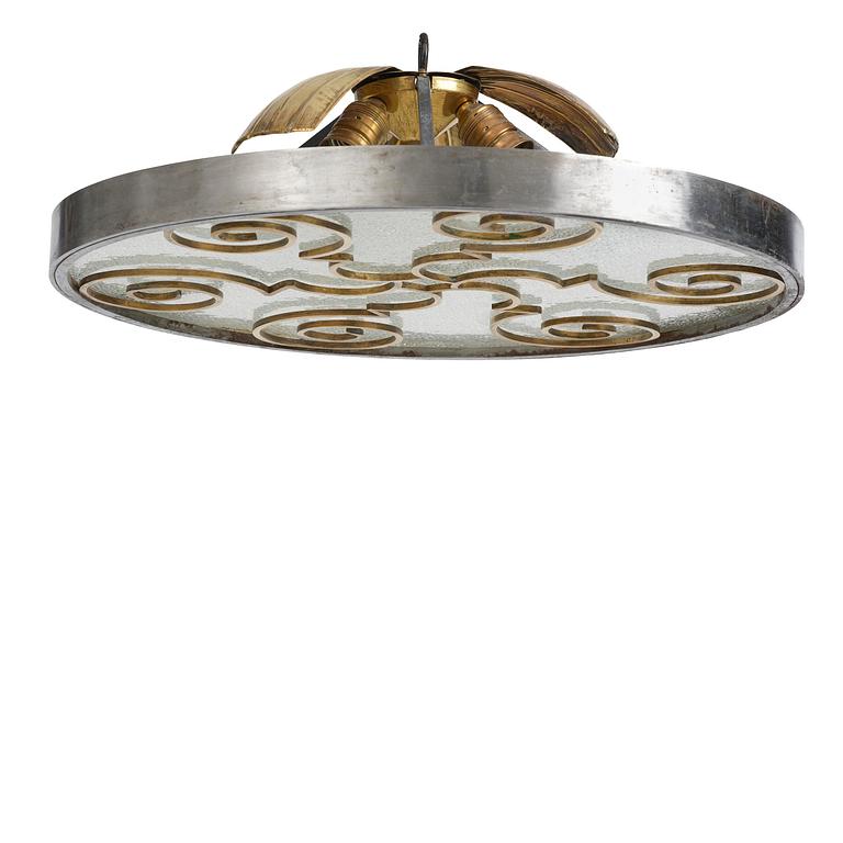 Lars Holmström, a Swedish Grace ceiling lamp, Arvika, 1920s-1930s.