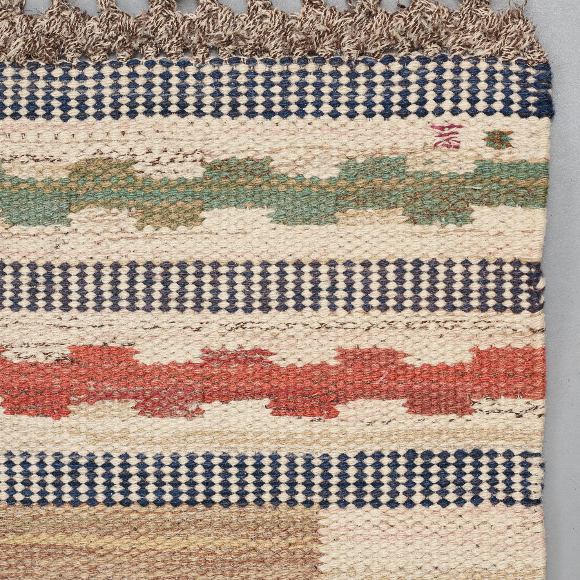 Märta Måås-Fjetterström, A carpet, "Vita Rutmattan", flat weave, ca 328 x 189,5-193,5 cm, signed AB MMF.