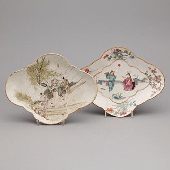 FAT, 2 st, porslin, Kina 1800/1900-tal.