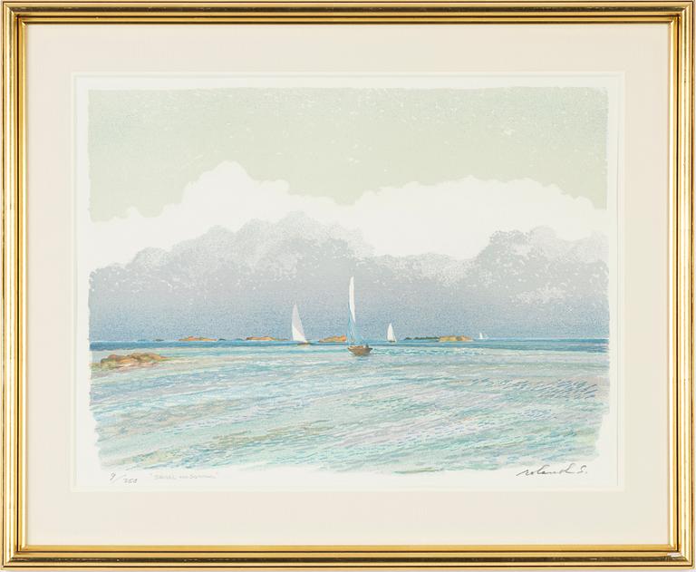 Roland Svensson, lithograph in colours, signed 9/350.