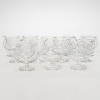 Saara Hopea, a set of 8 caviar bowls, model 1331, Nuutajärvi Notsjö. Designed in 1953.