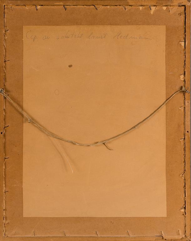 ERNST G. HEDMAN, mixed media, signed copy after Pekka Halonen 23 II -11 Ernst G. Hedman.